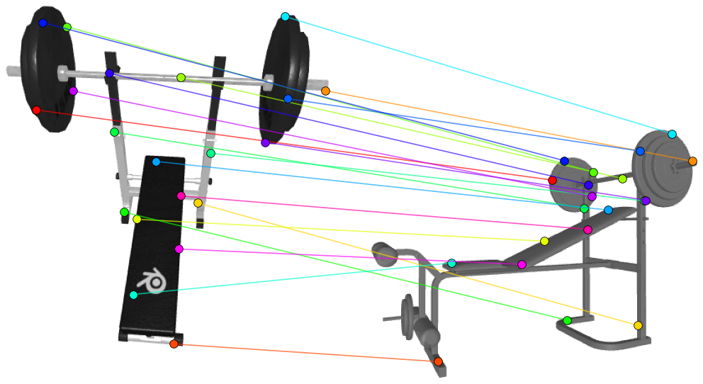 Correspondences between two barbell benches